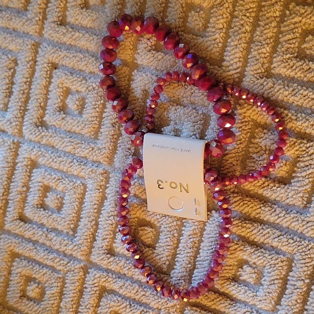 NWT pretty wine colored bracelets